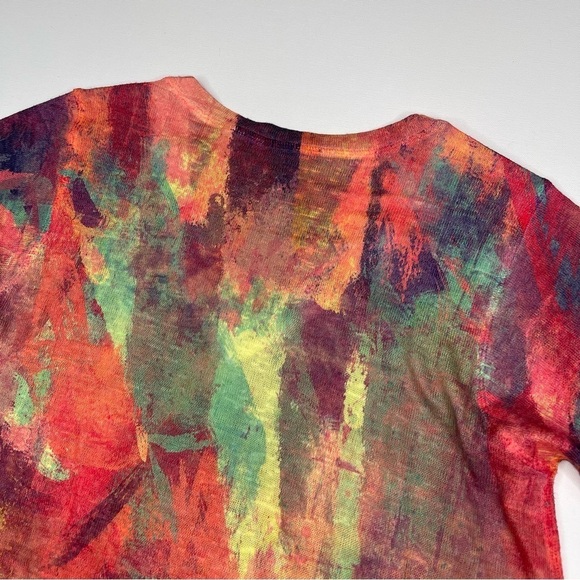 Soft Surroundings Sweater Tunic Top Thin Knit Art to Wear Office Career Resort - Picture 6 of 13